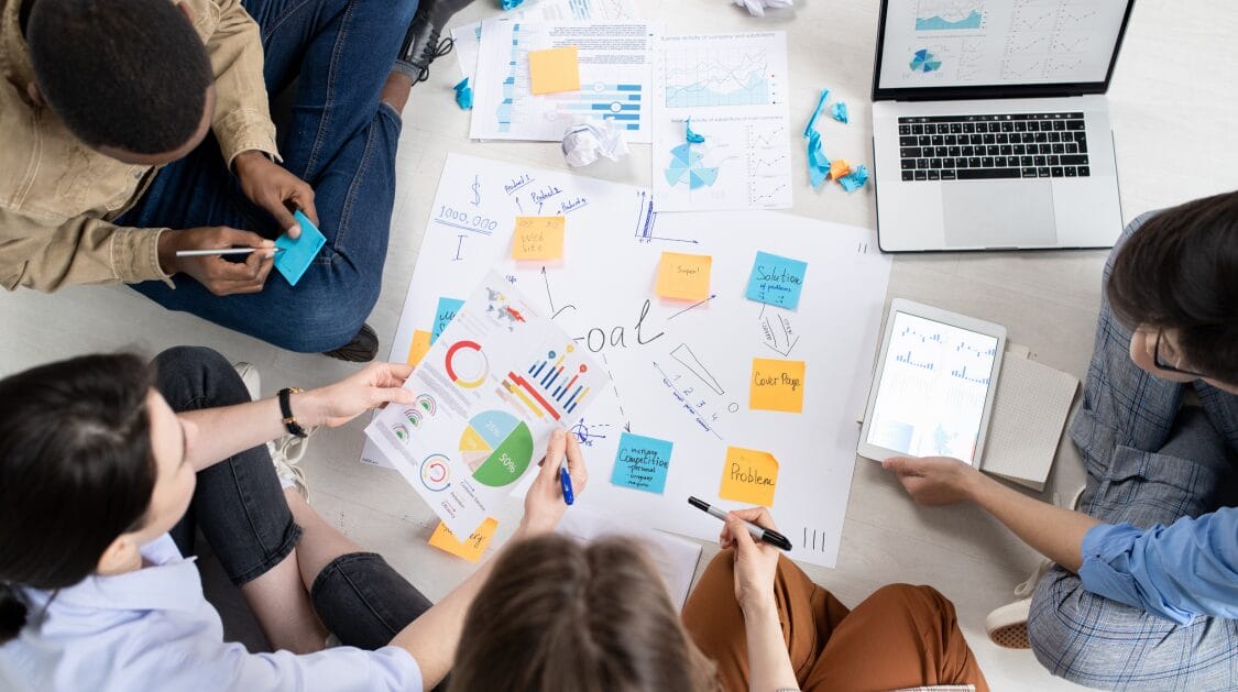 Young entrepreneurs collaborating